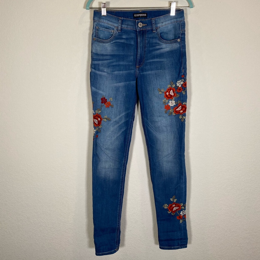 Express Embroidered Legging High Rise